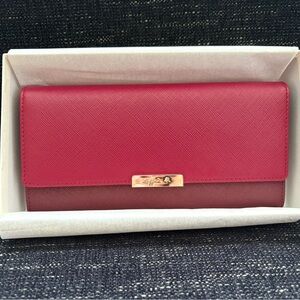 Brand new pink and burgundy Agnes B. Wallet
